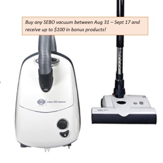 Sebo 91646AM Airbelt E3 Premium Canister Vacuum with ET-1 Power Head (Plus $100 of FREE Items)